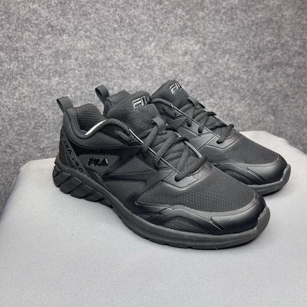 Fila Shoes Women Size 7.5 Black Memory Foam Lightweight Restaurant Work Sneakers